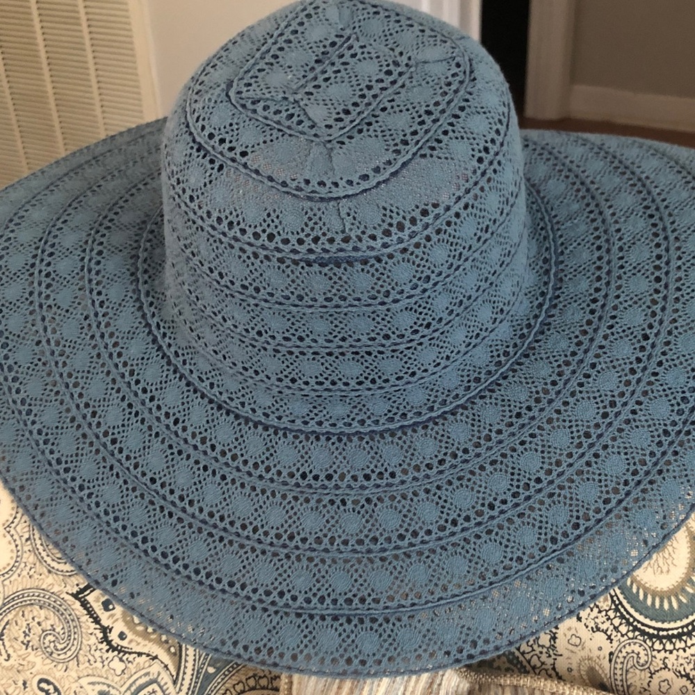 Women's Wide Brim Sun Hat - Blue